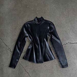 Vintage Ellen Tracy Black Silk Blouse